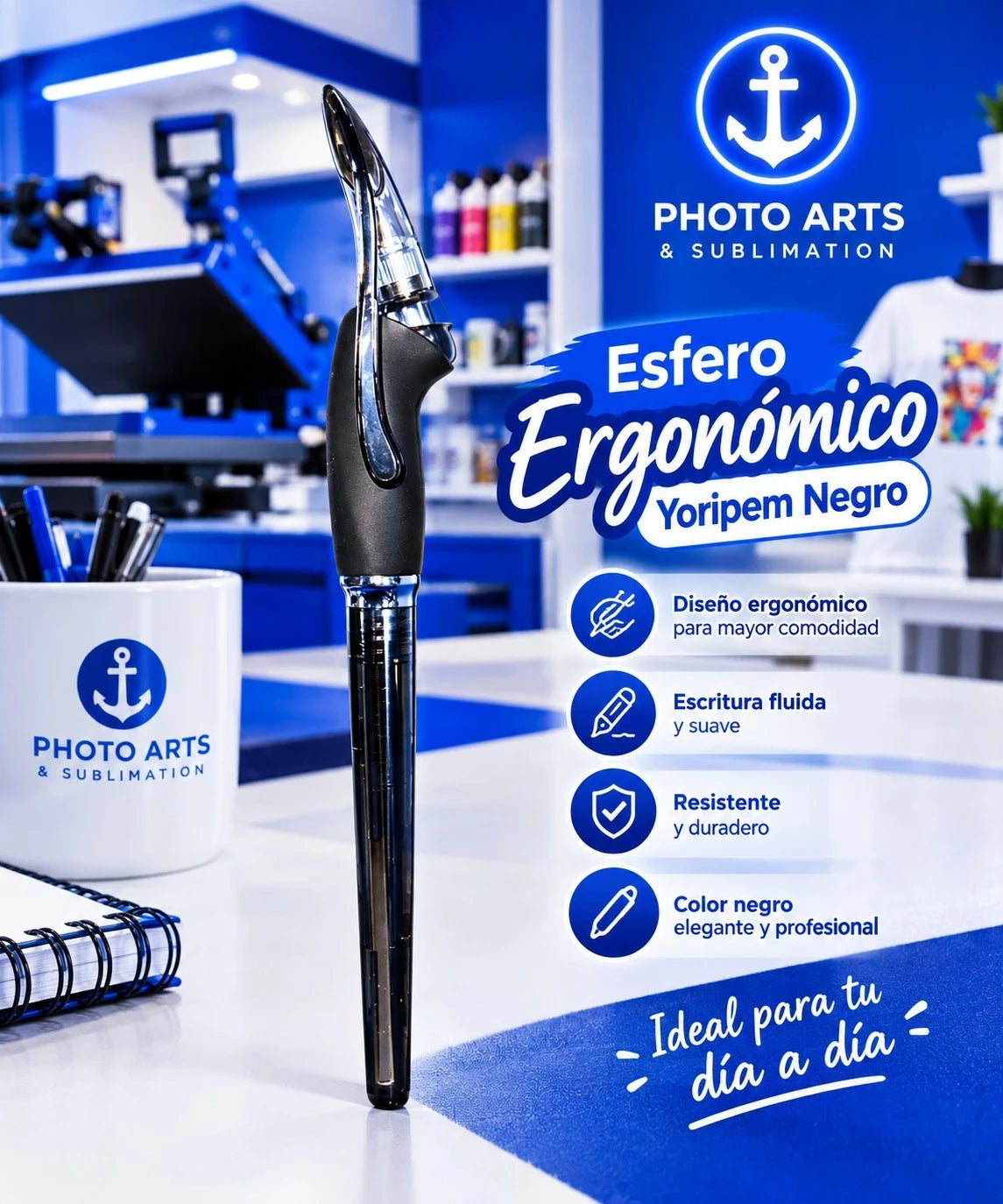 Esfero Argonomico Yoripem Negro