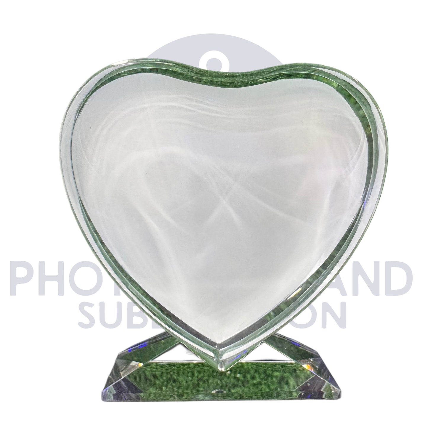 Portarretrato de vidrio corazon