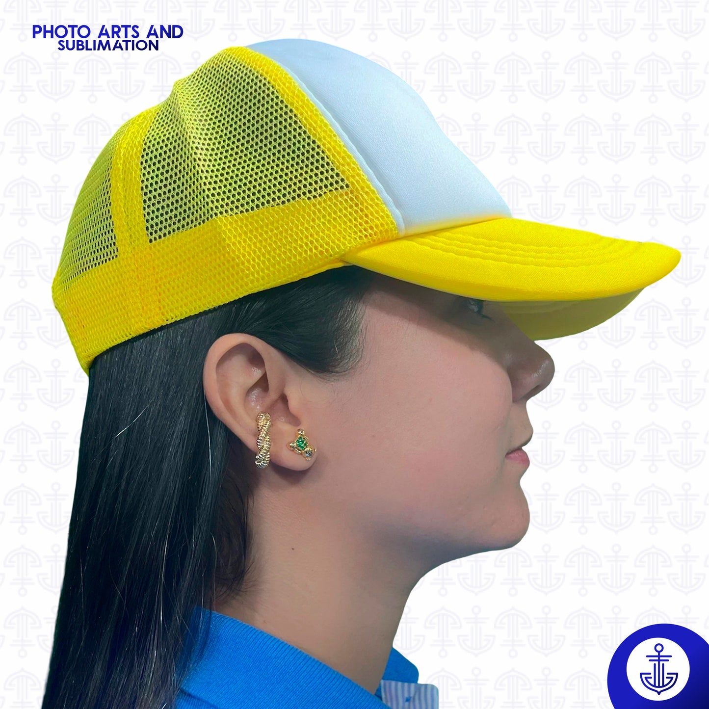 Gorra en Malla con Frente Blanco