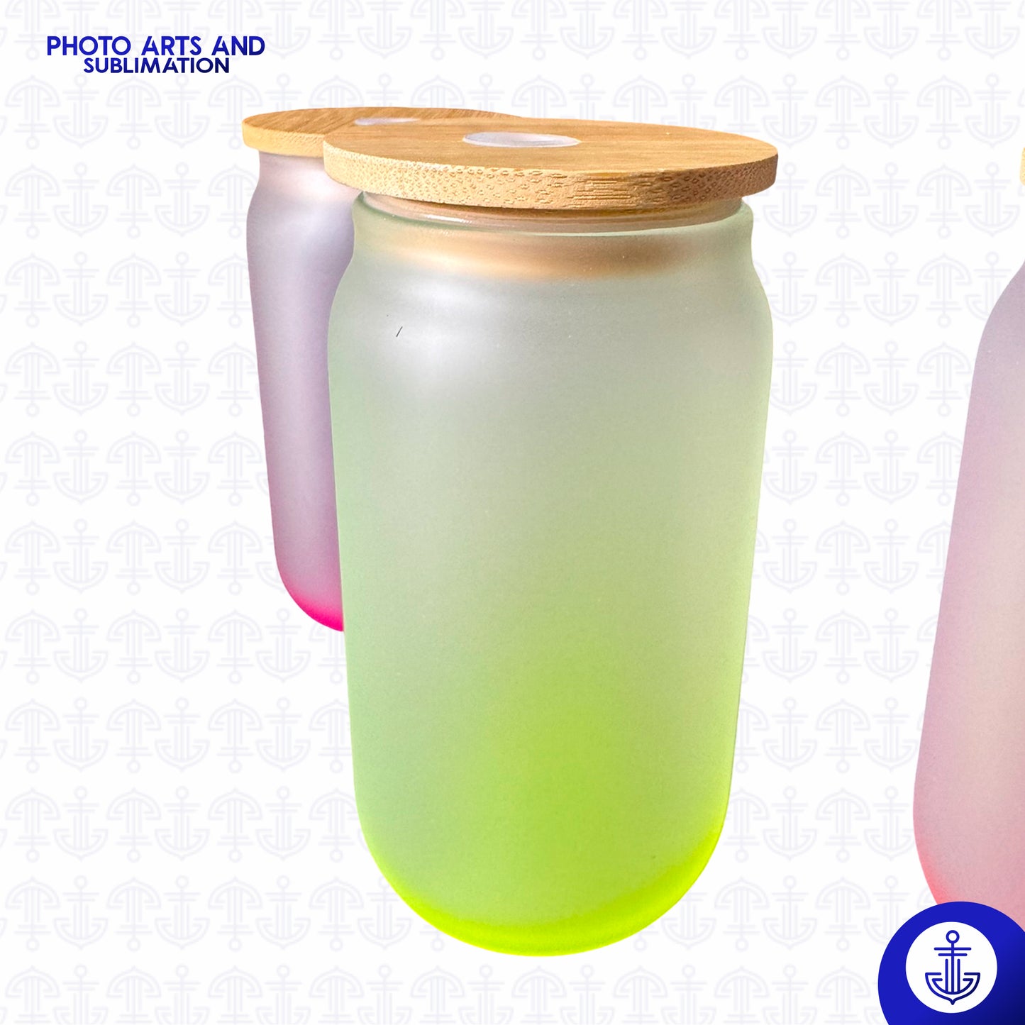 Vaso 9 oz Fondo Color con Tapa de Bambú