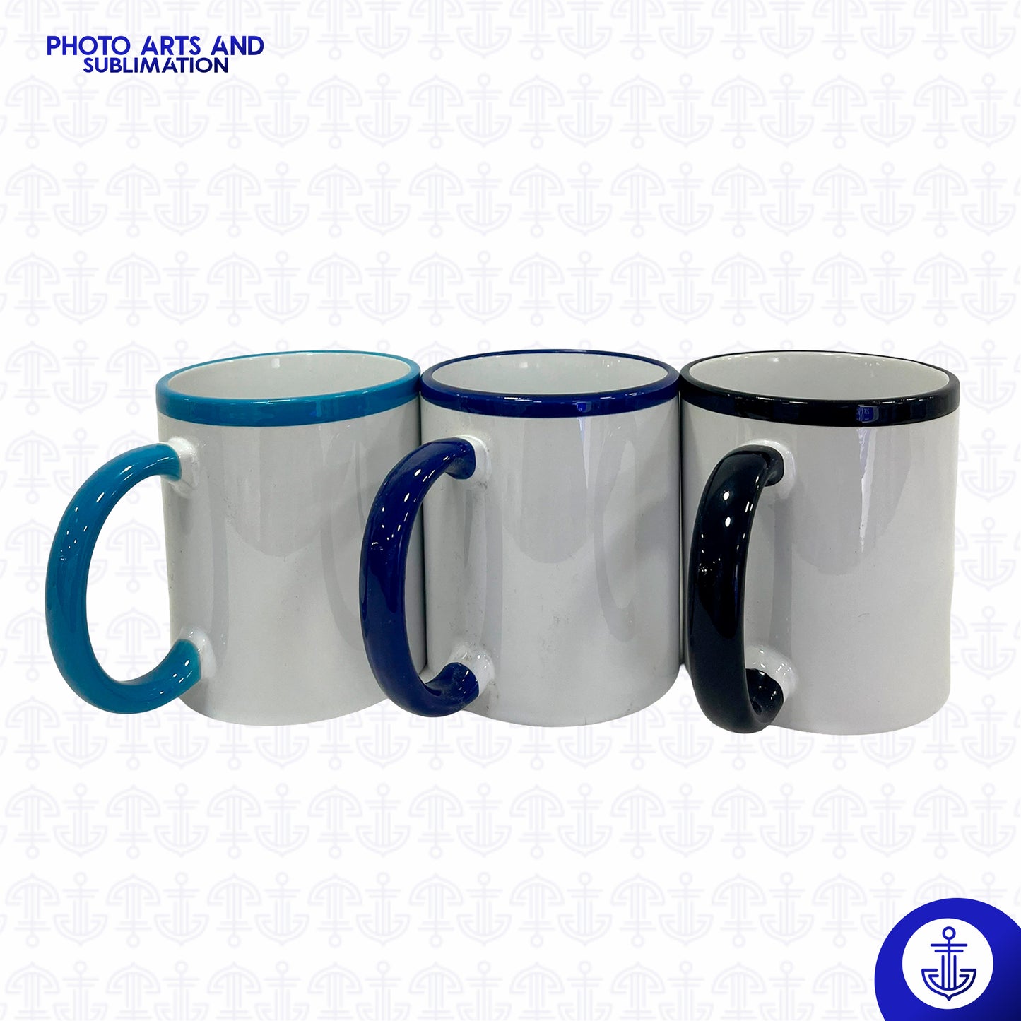 Mug con Oreja y Borde Superior de Color