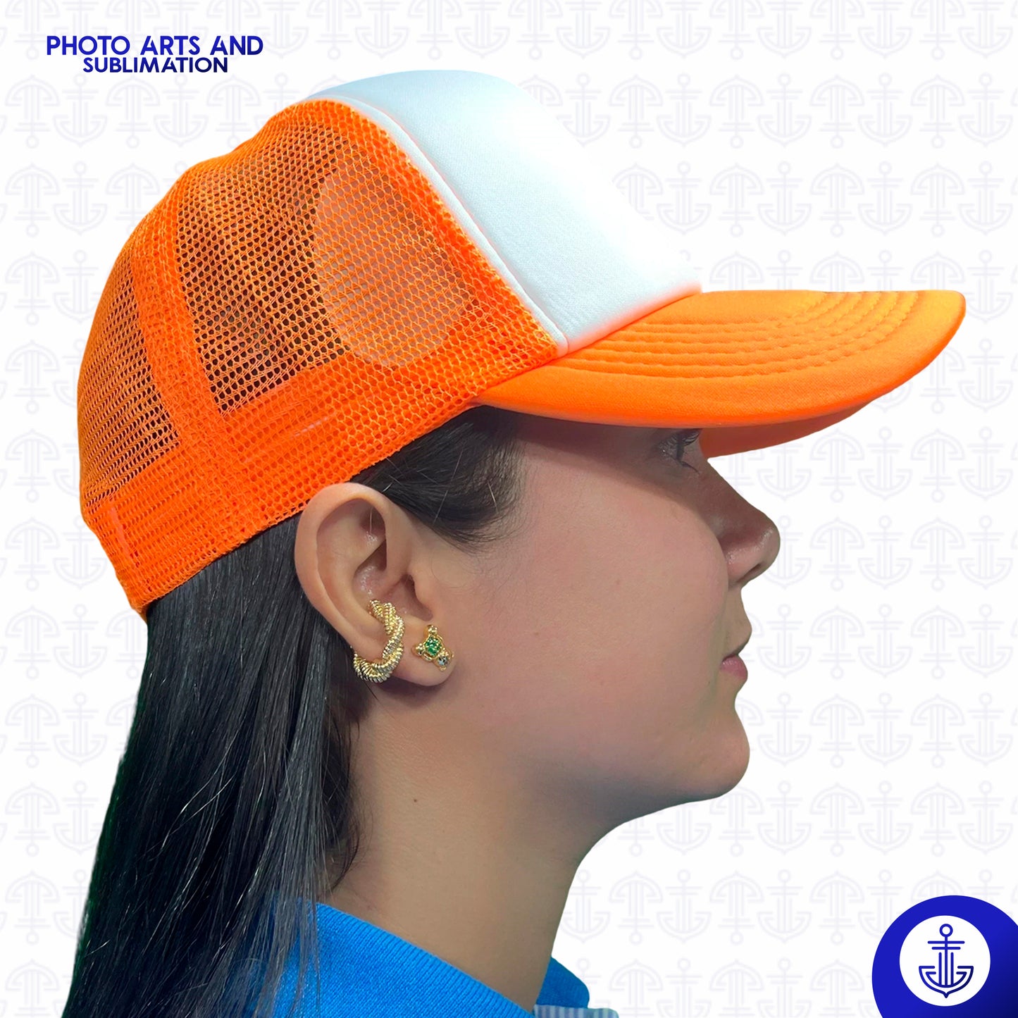 Gorra en Malla con Frente Blanco