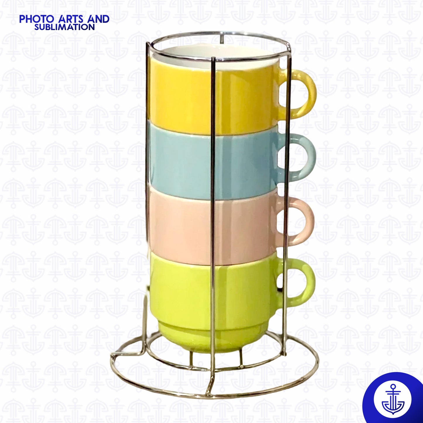 Set de 4 Mugs Apilables de Color