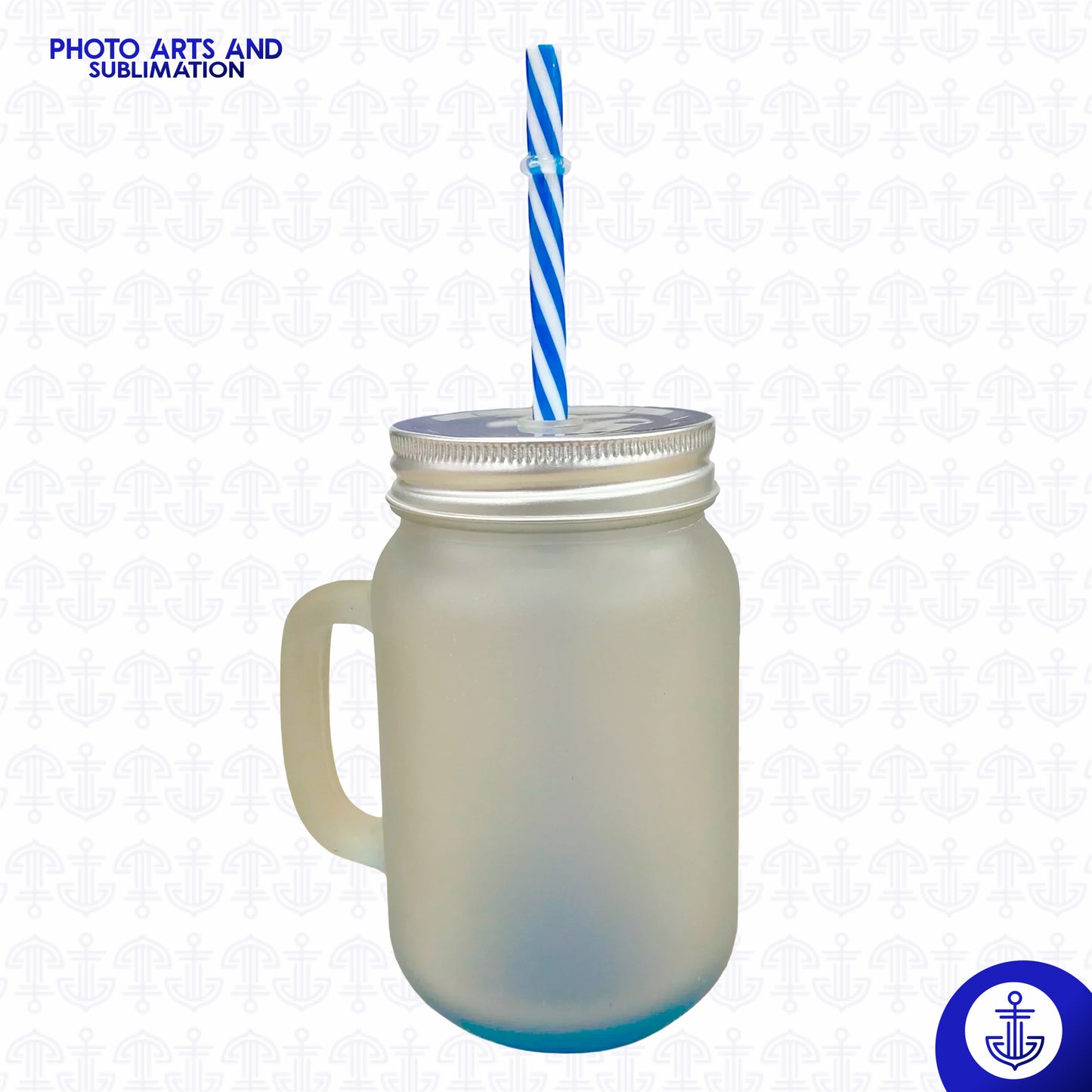 Mug Jarra con Pitillo y Fondo de Color