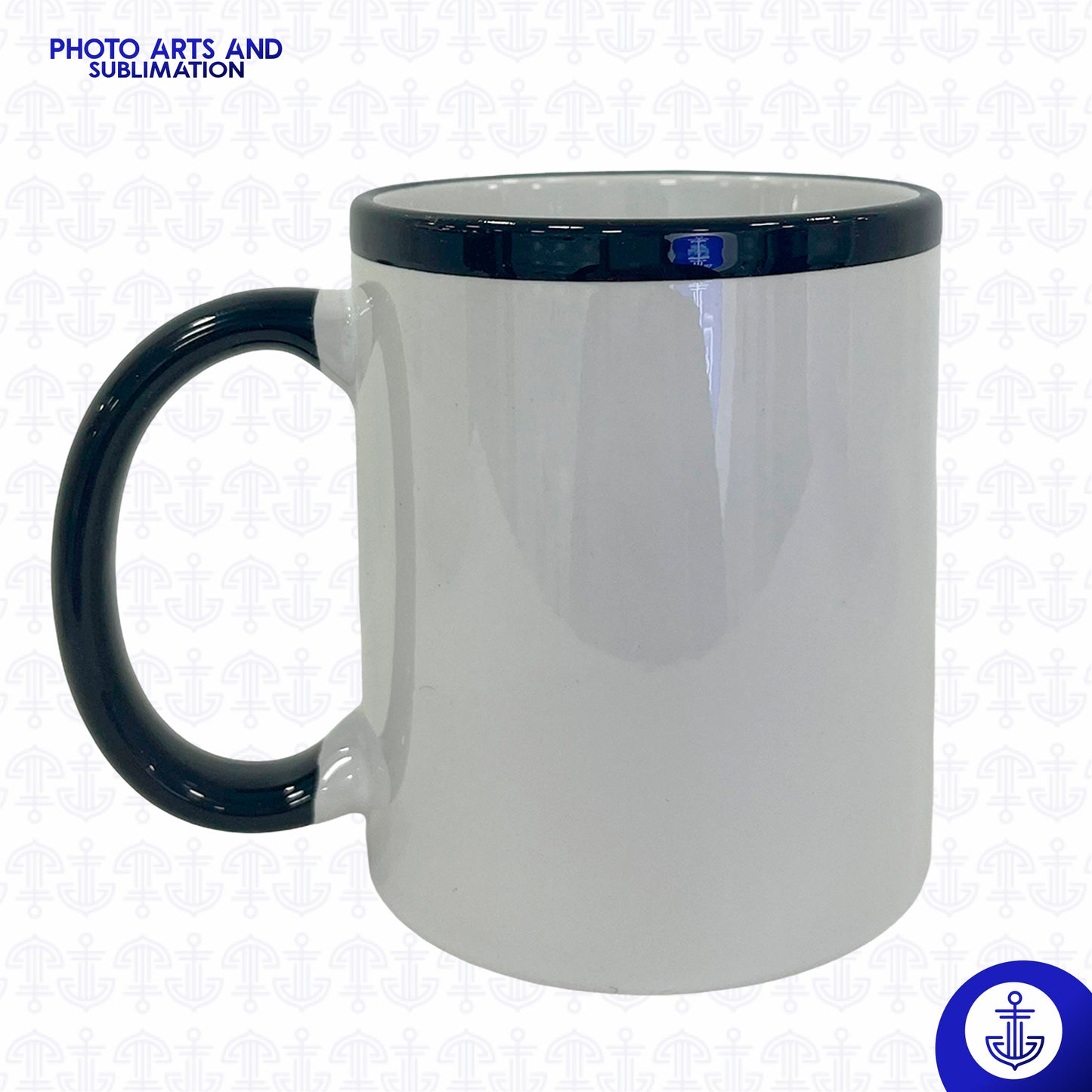 Mug con Oreja y Borde Superior de Color