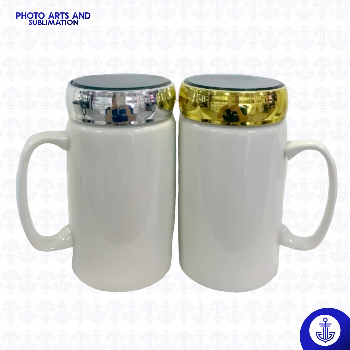 Mug con Tapa Espejo 12 oz