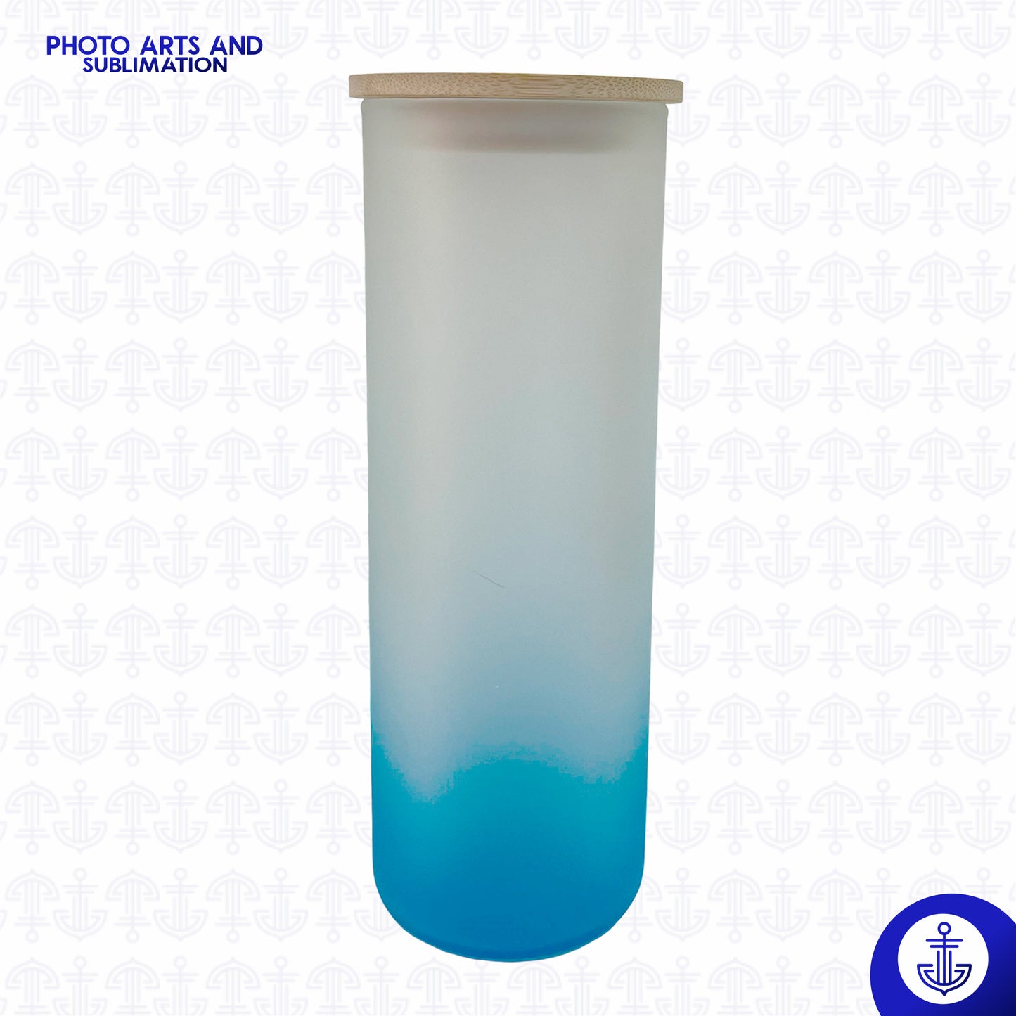 Vaso 15 oz con Fondo de Color y Tapa de Bambú