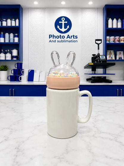 Mug Ceramica Tapa conejo