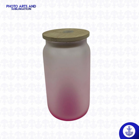 Vaso 11 oz con Fondo de Color y Tapa de Bambú