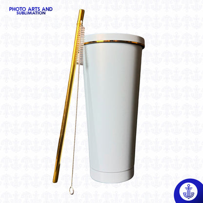 Vaso Malteada Metálico Grande