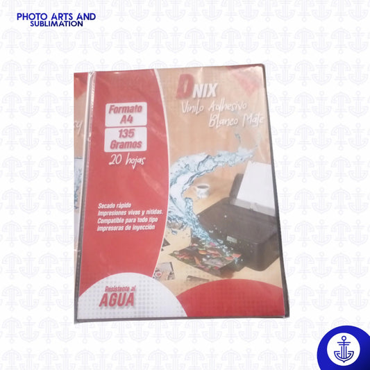 Vinilo Adhesivo Blanco Mate Resistente al Agua