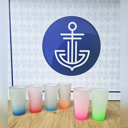 Vaso Opalizado Fondo Color 15 oz