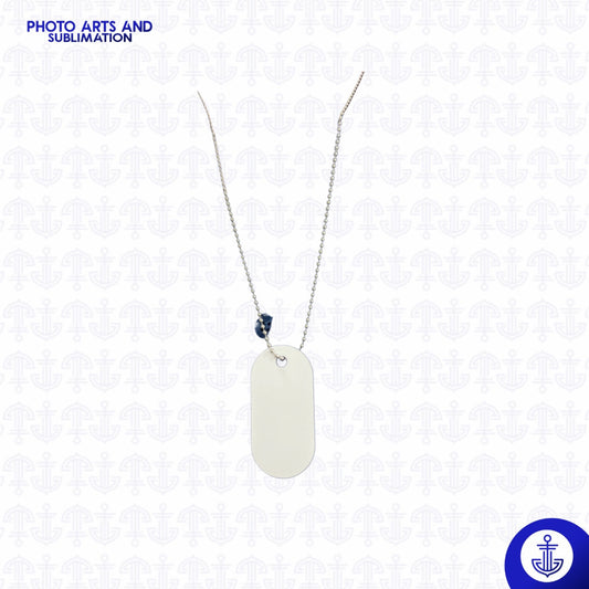 Cadena Ovalada con Placa Sublimable