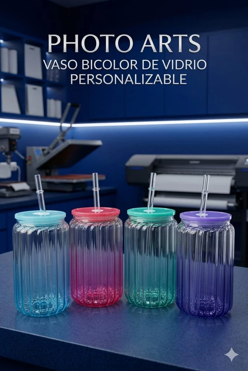 Vaso Bicolor Cristal Personalizable