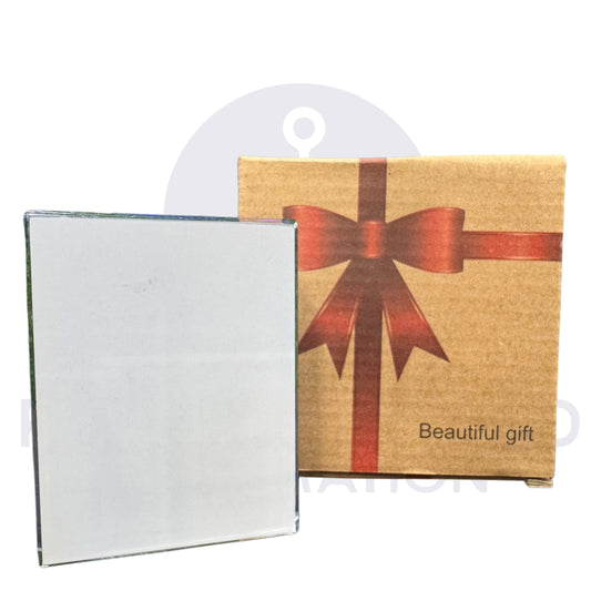 Portarretrato de vidrio rectangular pequeño