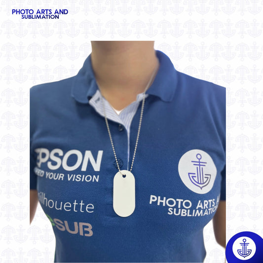 Cadena Ovalada con Placa Sublimable