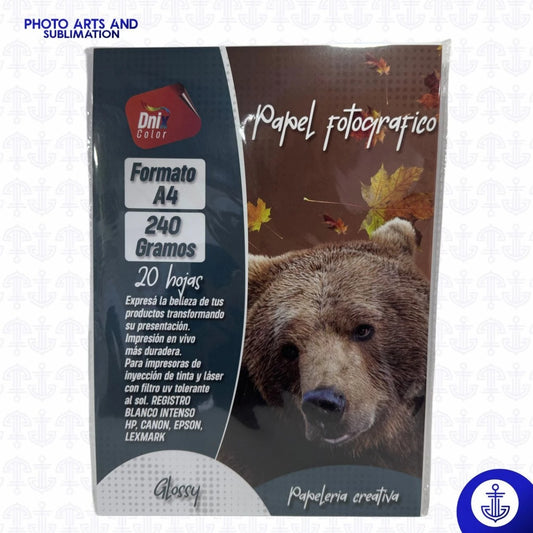 Papel Fotográfico 240 g/m² Sin Adhesivo