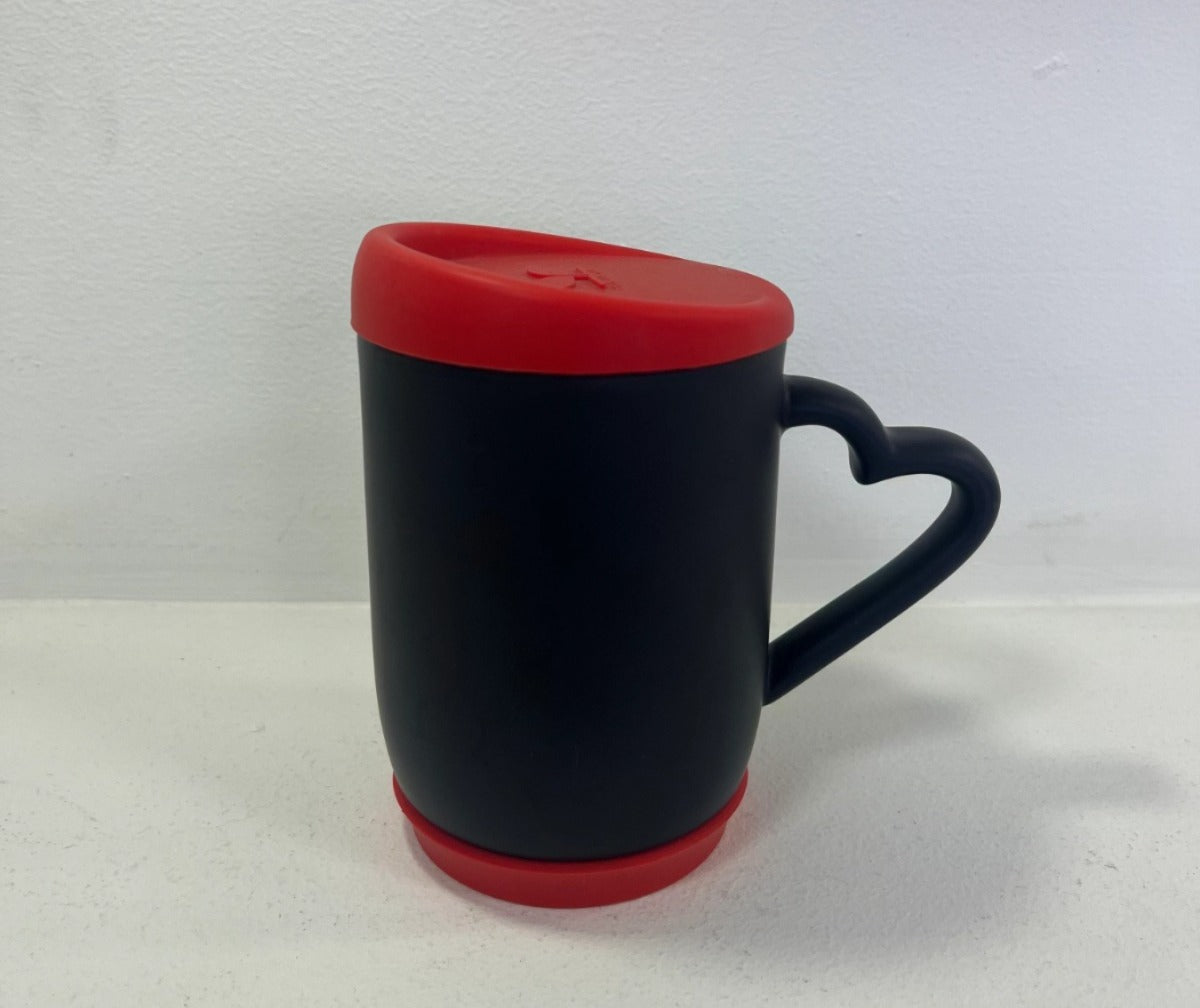 Mug Mágico con Oreja de Corazón + Tapa y Base de Silicona