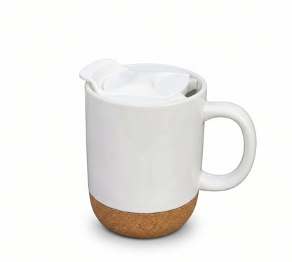 Mug Base Corcho Con Tapa 11 onz