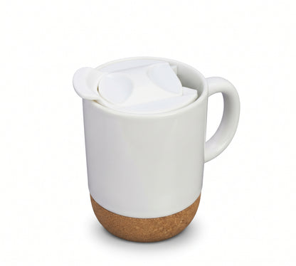 Mug Base Corcho Con Tapa 11 onz
