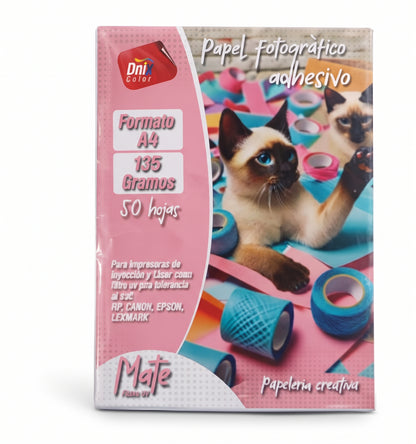 Papel Fotografrico Adhesivo Mate  135 GR