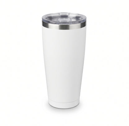 Vaso Termico Conico Blanco Tapa Transparente