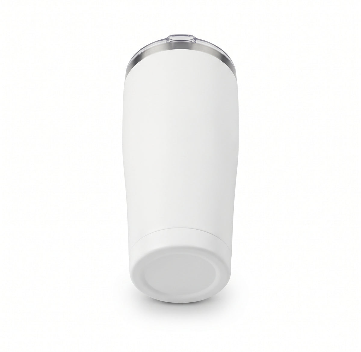 Vaso Termico Conico Blanco Tapa Transparente