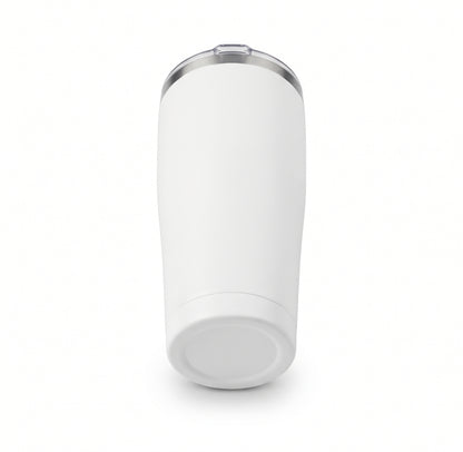 Vaso Termico Conico Blanco Tapa Transparente