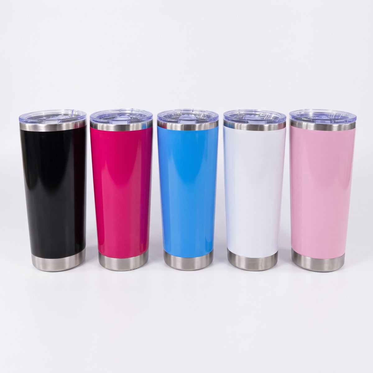 Vaso Termico Conico Pastel Tapa Transparente