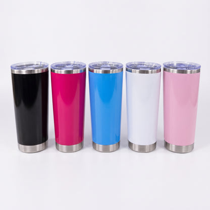 Vaso Termico Conico Pastel Tapa Transparente