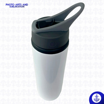 Caramañola Sublimable 700 ml con Tapa Gris