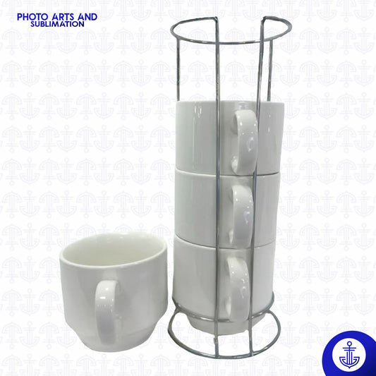 Mini Mug Apilable x4 con Caja