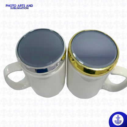 Mug con Tapa Espejo 12 oz