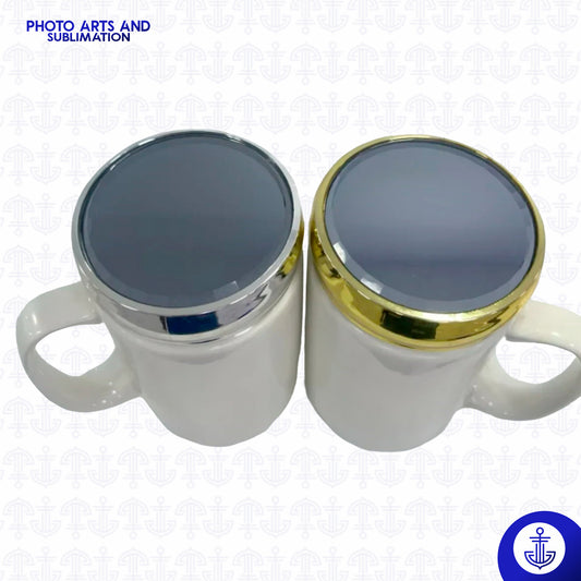 Mug con Tapa Espejo 12 oz