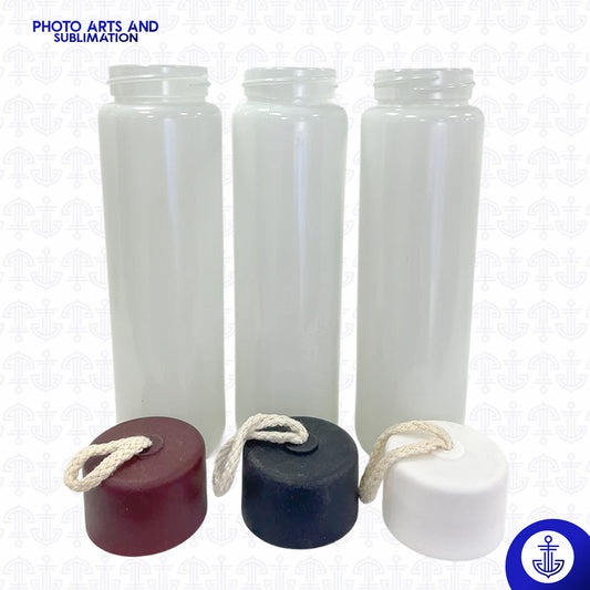 Caramañola de Vidrio con Tapa de Color 400 ml