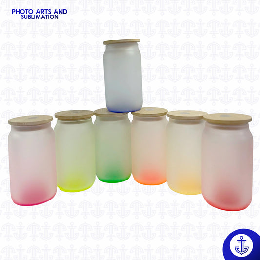 Vaso 9 oz Fondo Color con Tapa de Bambú