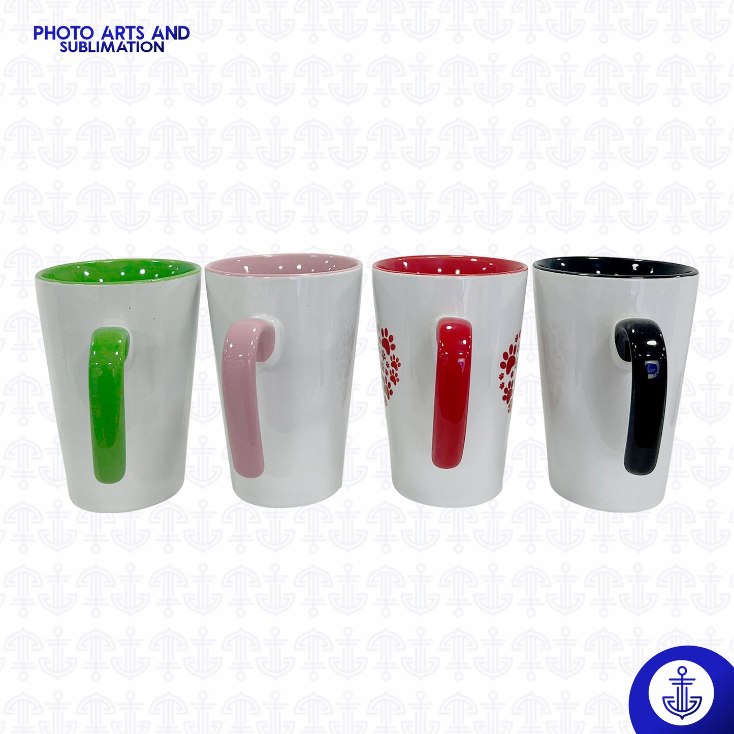 Mug Cónico 12 oz con Fondo de Color