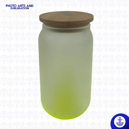 Vaso 9 oz Fondo Color con Tapa de Bambú