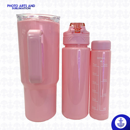 Pack x3 Botellas Motivacionales Unicolor con Adhesivos